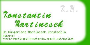 konstantin martincsek business card